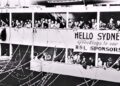 Πλοίο με μετανάστες φτάνει στο λιμάνι του Σίδνεϊ το 1947 (φωτ.: National Museum of Australia)
