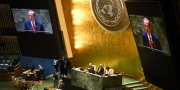 Ο Ερντογάν στη Γενική Συνέλευση του ΟΗΕ, Σεπτ. 2023 (φωτ.: EPA / Miguel Rodriguez)