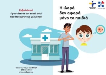 Η αφίσα του ΕΟΔΥ για την ιλαρά