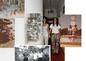Παλιές φωτογραφίες της οικογένειας και δίπλα τα μοντέλα της Μαρίας Κουτσούκου (φωτ.: Instagram/sto.spitidiaries)