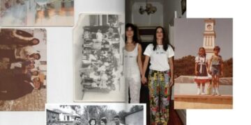Παλιές φωτογραφίες της οικογένειας και δίπλα τα μοντέλα της Μαρίας Κουτσούκου (φωτ.: Instagram/sto.spitidiaries)