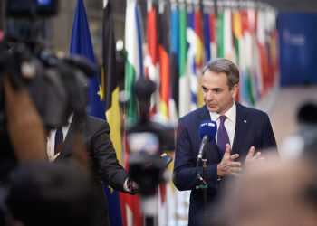 Ο Πρωθυπουργός Κυριάκος Μητσοτάκης στην έκτακτη Σύνοδο του Ευρωπαϊκού Συμβουλίου στις Βρυξέλλες(φωτ.: Δημήτρης Παπαμήτσος / Γραφείο Τύπου Πρωθυπουργού / EUROKINISSI)