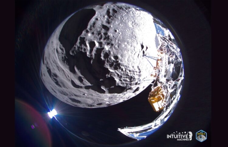 Εικόνες από το νότιο μέρος της Σελήνης (φωτ.: Χ/Intuitive Machines)