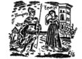 Εικονογράφηση του Γιάννη Τσαρούχη για το πρόγραμμα της παράστασης της «Ερωφίλης» από τη «Λαϊκή Σκηνή» του Καρόλου Κουν, 1934 (πηγή:  el.wikipedia.org)