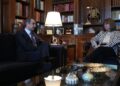 Στιγμιότυπο από τη συνάντηση του πρωθυπουργού Κυριάκου Μητσοτάκη με την Πρόεδρο της Δημοκρατίας Κατερίνα Σακελλαροπούλου (φωτ.: EUROKINISSI/Σωτήρης Δημητρόπουλος)