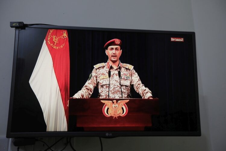 Ο στρατιωτικός εκπρόσωπος των Χούθι Yahya Sarea (φωτ.: EPA/YAHYA ARHAB)