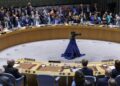 Η στιγμή της ψηφοφορίας στο Συμβούλιο Ασφαλείας του ΟΗΕ για το αίτημα των Παλαιστινίων (φωτ.: EPA / Sarah Yenesel)