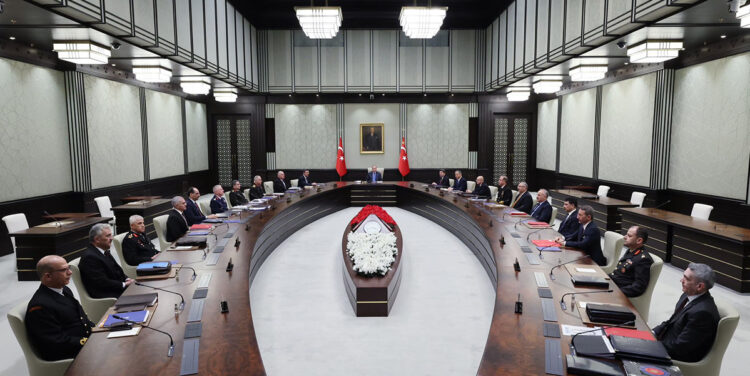 Συνεδρίαση του Συμβουλίου Εθνικής Ασφάλειας της Τουρκίας (φωτ.: twitter.com/tcbestepe)