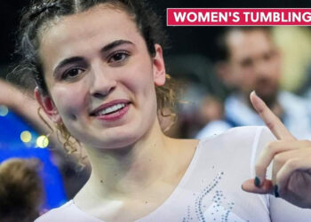 Η Αλεξάνδρα Εφραίμογλου μετά την κατάκτηση του χρυσού στην Πορτογαλία (φωτ.: European Gymnastics)
