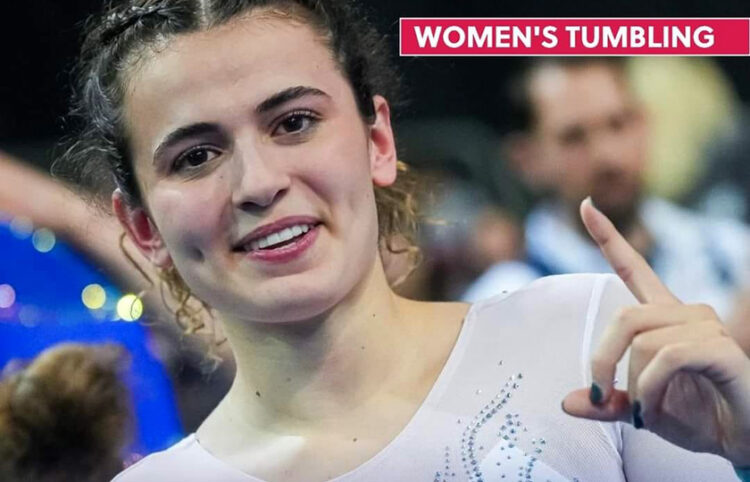 Η Αλεξάνδρα Εφραίμογλου μετά την κατάκτηση του χρυσού στην Πορτογαλία (φωτ.: European Gymnastics)