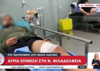 Τηλεοπτικό στιγμιότυπο από την παραμονή των δύο τραυματισμένων αδελφών στο νοσοκομείο (φωτ.: glomex)