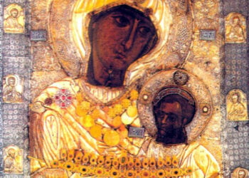 Λεπτομέρεια από την εικόνα της Παναγίας της Πορταΐτισσας (πηγή: Wikipedia)