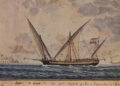 Το πλοίο «Παναγία της Ύδρας». Έλαβε την ονομασία του από τη μονή που βρισκόταν στο λιμάνι του νησιού. Πίνακας στο Εθνικό Ιστορικό Μουσείο