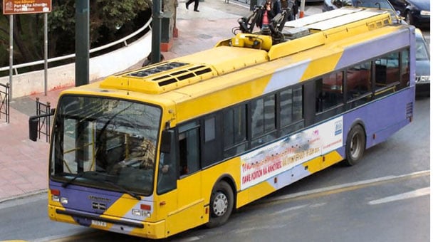 Στάση εργασίας σε λεωφορεία και τρόλεϊ