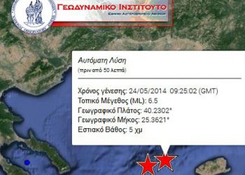 Τώρα: Μεγάλος σεισμός στην Σαμοθράκη, αισθητός και στην Αττική