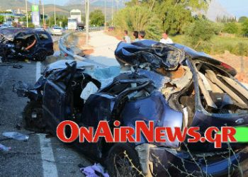 Αιματηρό τροχαίο στο Μεσολόγγι με επτά τραυματίες