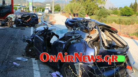 Αιματηρό τροχαίο στο Μεσολόγγι με επτά τραυματίες