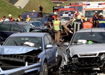 Καραμπόλα με 20 οχήματα στην Εγνατία