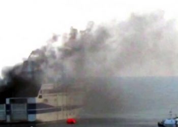 Пожар на пароме между Грецией и Италией