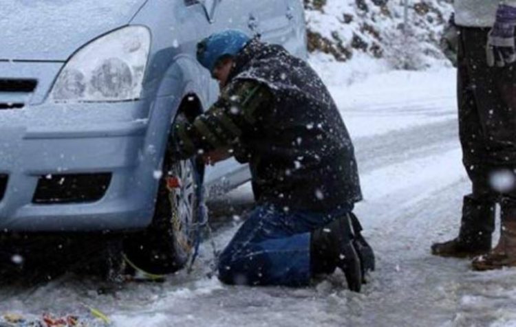 Με αλυσίδες η κυκλοφορία σε περιοχές της Δυτικής Μακεδονίας