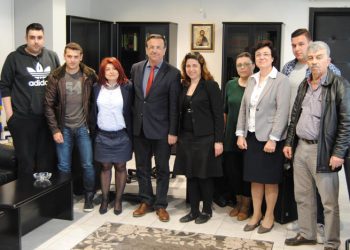 Η Εύξεινος Λέσχη Αλμωπίας στον αντιπεριφερειάρχη Πέλλας Θεόδωρο Θεοδωρίδη