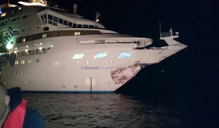 Σύγκρουση κρουαζιερόπλοιου με Έλληνες επιβάτες