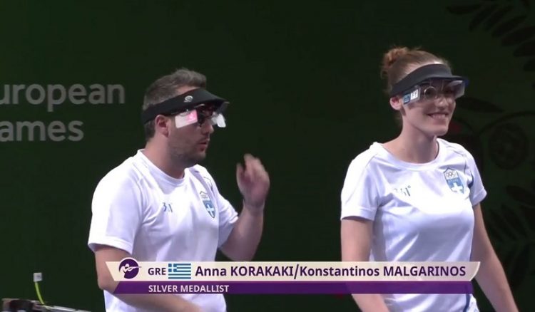 Μπακού 2015: Ασημένιοι η Κορακάκη και ο Μαλγαρινός στη σκοποβολή