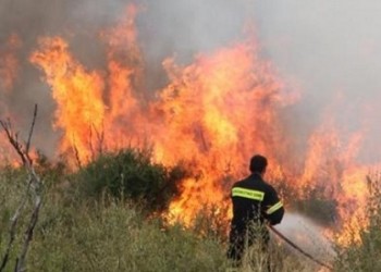 Καίει ακόμα η φωτιά στο Ακόντιο Βοιωτίας