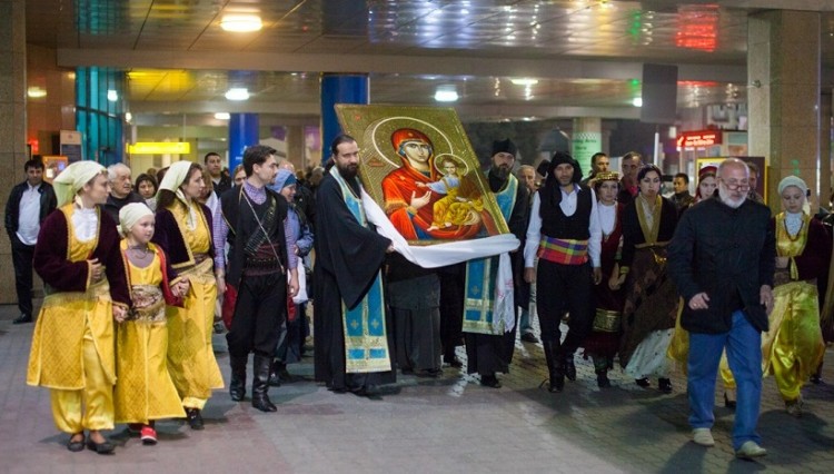 Список Иконы Панагии Сумелы прибыл в Алма-Ату со Святого Афона (фото)