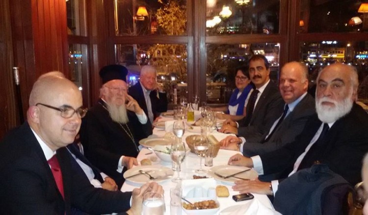 Δείπνο του Πατριάρχη με καθηγητές και μαθητές του σχολείου της Ίμβρου