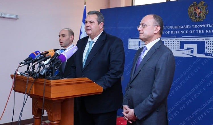 Καμμένος: Κοινές εκδηλώσεις Ελλάδας-Αρμενίας για τις Γενοκτονίες