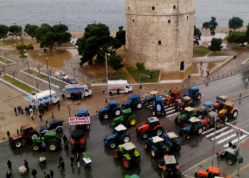 Πλημμύρισε από τρακτέρ η Θεσσαλονίκη (ρεπορτάζ, φωτο)