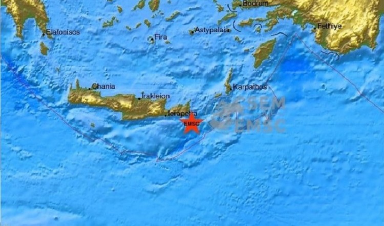 Σεισμός 4,7 βαθμών Ρίχτερ στην Κρήτη