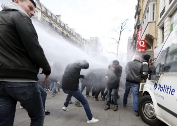 Σε πεδίο μάχης μετατράπηκε το κέντρο των Βρυξελλών