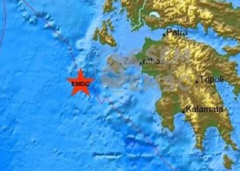 Σεισμός 5,2 Ρίχτερ ανοιχτά της Ζακύνθου