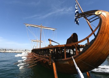 Δοκιμαστικό ταξίδι της τριήρους «Ολυμπιάς» (φωτο)