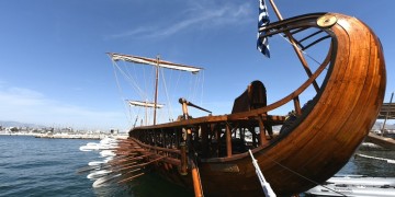 Δοκιμαστικό ταξίδι της τριήρους «Ολυμπιάς» (φωτο)