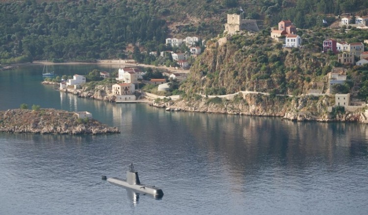 Στο Καστελόριζο υποβρύχιο του Πολεμικού Ναυτικού