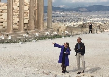 Φωτογραφίες από την ξενάγηση Ομπάμα στην Ακρόπολη