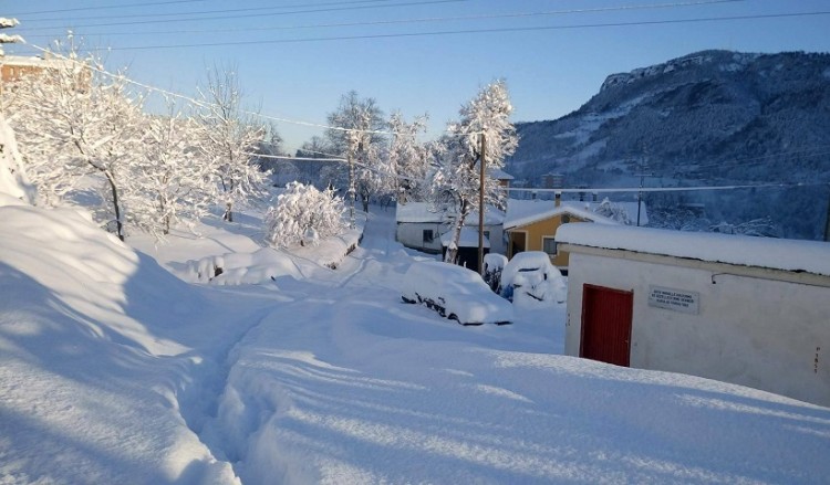 Ο χειμώνας ήρθε στην Τόνια – Τα πρώτα χιόνια έντυσαν στα λευκά τα ποντιακά χωριά