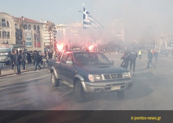 Τρακτέρ στο κέντρο της Θεσσαλονίκης – Ένταση έξω από τη ΔΕΘ (φωτο)