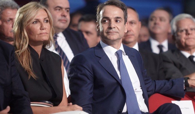 Ο Κυριάκος Μητσοτάκης και η σύζυγός του Μαρέβα (Φωτ. αρχείου)