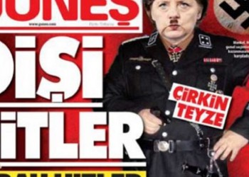 Χίτλερ «έντυσε» τη Μέρκελ τουρκική εφημερίδα