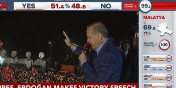 Ιστορικό χαρακτήρισε το αποτέλεσμα του δημοψηφίσματος ο Ερντογάν