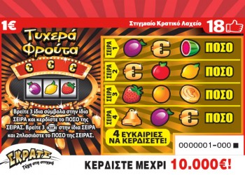 ΣΚΡΑΤΣ: 2.790.873 ευρώ σε κέρδη μοίρασε την προηγούμενη εβδομάδα