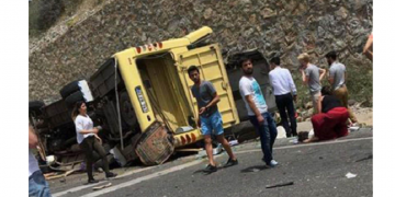 Τραγικό δυστύχημα με τουριστικό λεωφορείο στη Μαρμαρίδα