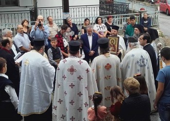 Στο Λάκκωμα Χαλκιδικής υποδέχτηκαν την εικόνα του Αγίου Ιωάννου του Τραπεζούντιου του Νεομάρτυρος (φωτο)