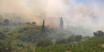 Υπό μερικό έλεγχο η φωτιά στην Κορώνη – Στάχτη 30 στρέμματα