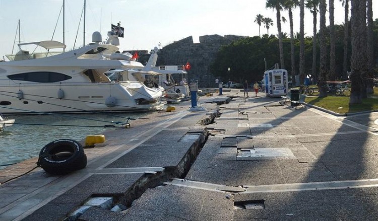 Μετακινήθηκε κατά 4 εκατοστά η πόλη της Κω από το σεισμό