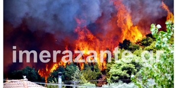 Σε πύρινο κλοιό η Ζάκυνθος – Το μέτωπο στις Μαριές